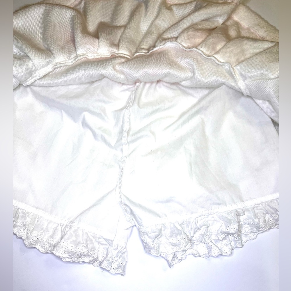 Faux Fur Lolita Coquette Style White & Pink Skirt w/ Built-In Shorts Rare - Picture 3 of 11